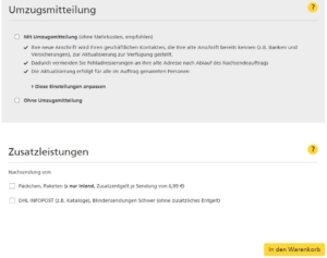 Nachsendeauftrag Formular - Deutsche Post - Online Ausfüllen