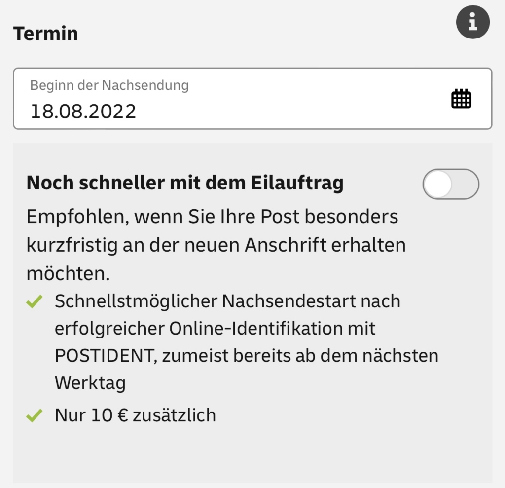 Nachsendeauftrag-Formular Deutsche Post - Richtig Online Ausfüllen